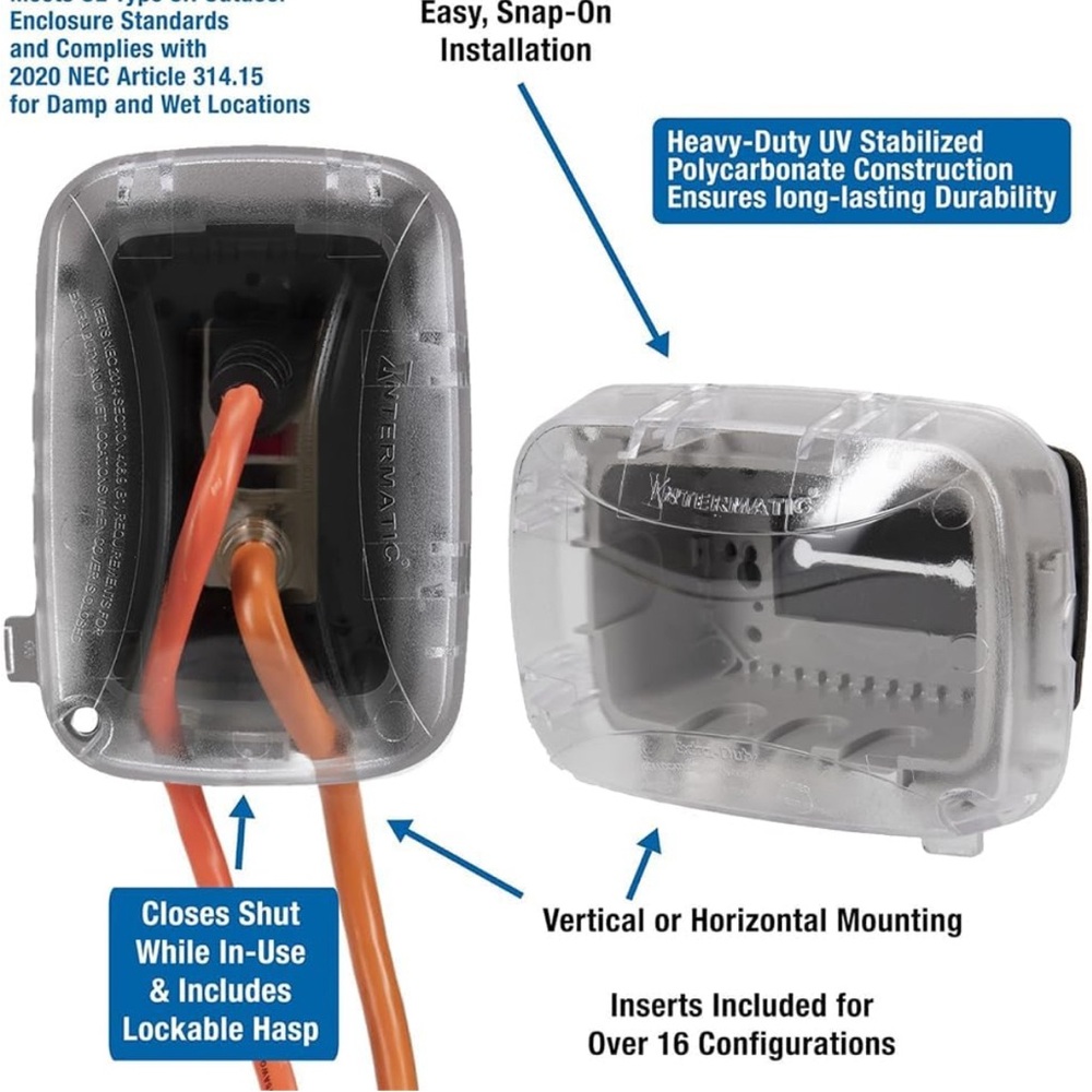Intermatic WP5100C Extra-Duty in-Use Electrical Outlet Cover - Single Gang,